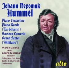 HUMMEL - PIANO & BASSOON CONCERTO CD MARTIN GALLING, GEORG ZUKERMAN