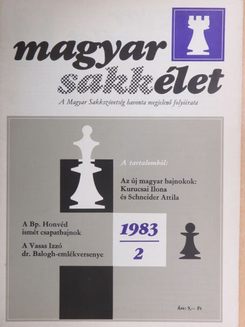 Benkő Pál - Magyar Sakkélet 1983. február [antikvár]