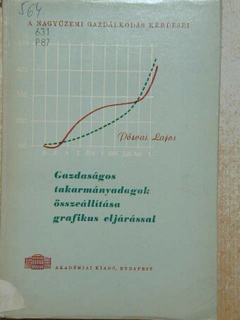 Pósvai Lajos - Gazdaságos takarmányadagok összeállítása grafikus eljárással [antikvár]