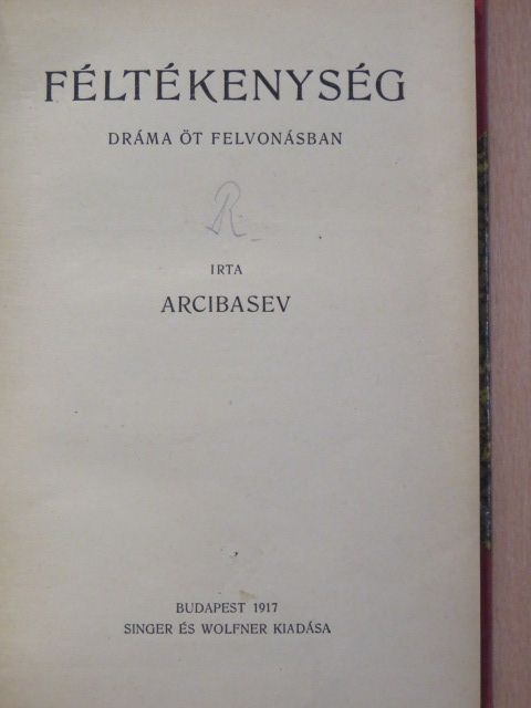 Arcibasev - Féltékenység [antikvár]