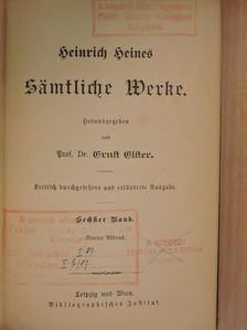 Heinrich Heine - Heinrich Heines Sämtliche Werke 6. (gótbetűs) [antikvár]