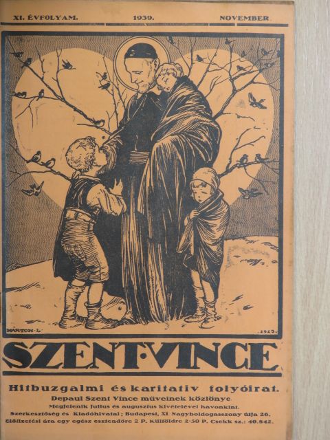 Janisch Mihály - Szent Vince 1939. november [antikvár]
