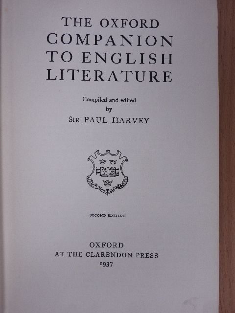 Sir Paul Harvey - The Oxford companion to english literature [antikvár]