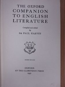 Sir Paul Harvey - The Oxford companion to english literature [antikvár]