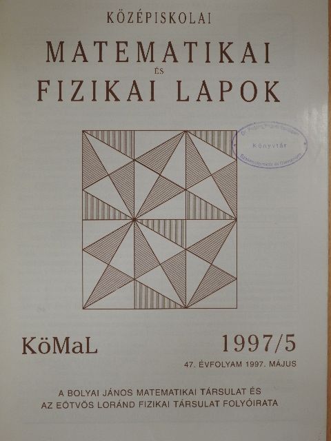 Blázsik Zoltán - Középiskolai matematikai és fizikai lapok 1997. május [antikvár]