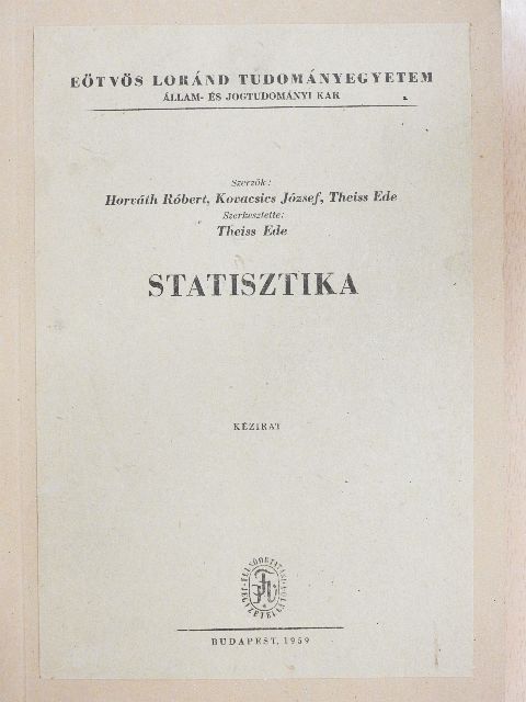 Dr. Horváth Róbert - Statisztika [antikvár]