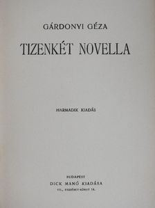 Gárdonyi Géza - Tizenkét novella [antikvár]