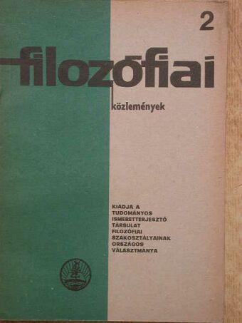 Ágh Attila - Filozófiai közlemények 1966/2. [antikvár]
