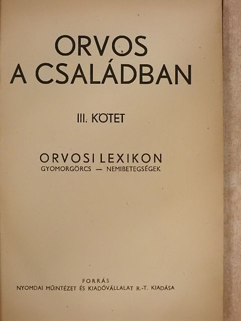 Dr. Gerlóczy Géza - Orvos a családban III. [antikvár]