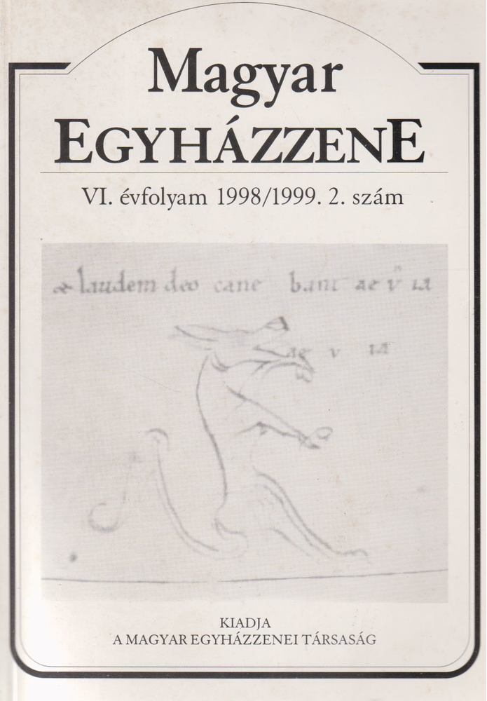 Magyar Egyházzene VI. évfolyam 1998/1999. 2. szám [antikvár]