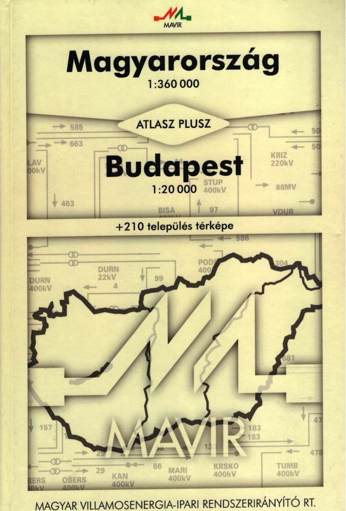 Magyarország és Budapest + 210 település térképe [antikvár]