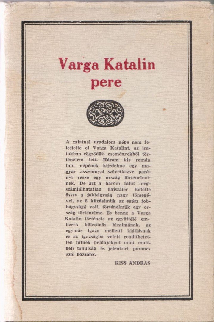 Kiss András - Varga Katalin pere [antikvár]