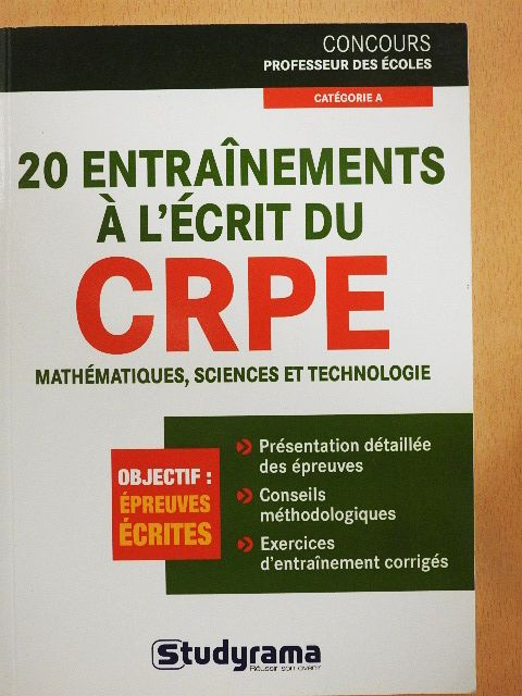 Sylvie Bernard - 20 Entrainements á l'écrit du CRPE [antikvár]