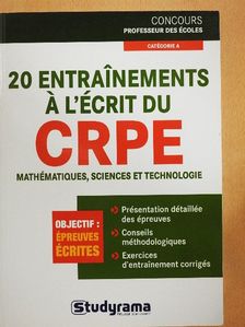 Sylvie Bernard - 20 Entrainements á l'écrit du CRPE [antikvár]
