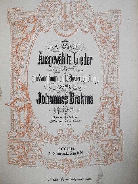 Johannes Brahms - 51 Ausgewählte Lieder für eine Singstimme mit Klavierbegleitung [antikvár]