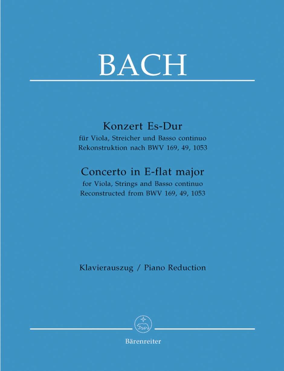 J. S. Bach - KONZERT ES-DUR FÜR VIOLA, STREICHER UND BASSO CONTINUO KLAVIERAUSZUG