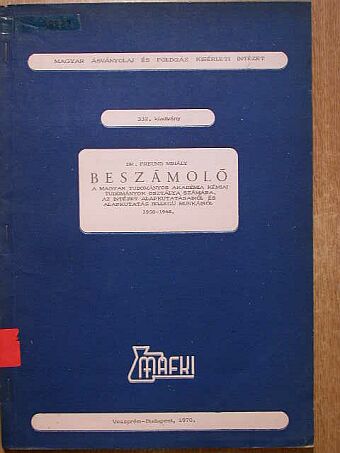 Dr. Freund Mihály - Beszámoló [antikvár]