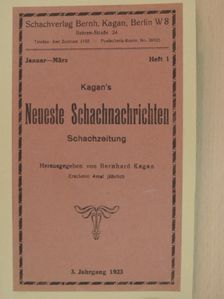 Kagans Neueste Schachnachrichten Januar 1923. [antikvár]