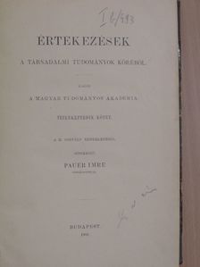 Concha Győző - Értekezések a társadalmi tudományok köréből XII. (nem teljes gyűjtemény) [antikvár]