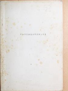 Baur - Fatömegtáblák [antikvár]