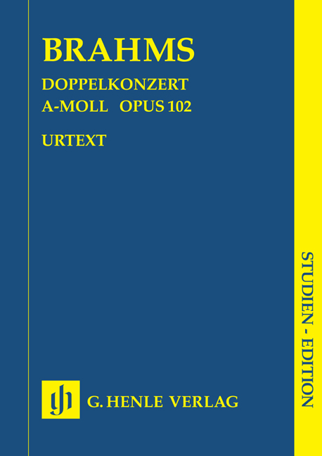 BRAHMS... - DOPPELKONZERT a-MOLL OP.102, STUDIENPARTITUR URTEXT (MICHAEL STRUCK)