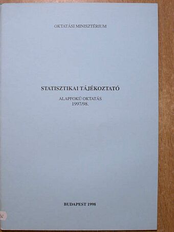 Statisztikai tájékoztató [antikvár]
