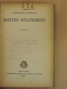 Szemere György - Ronthó Böszörmény [antikvár]
