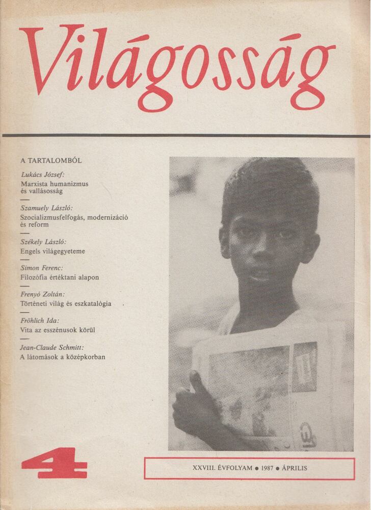 Lukács József - Világosság 1987/4. április [antikvár]