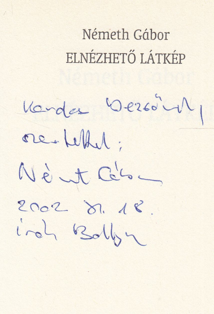 Németh Gábor - Elnézhető látkép (dedikált) [antikvár]