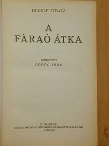 Rudolf Stratz - A fáraó átka [antikvár]