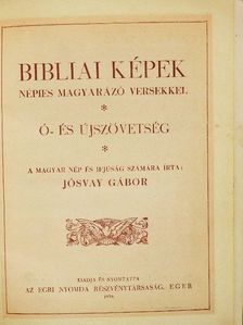 Jósvay Gábor - Bibliai képek [antikvár]
