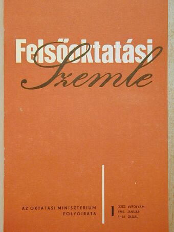 Felsőoktatási Szemle 1980. január-december [antikvár]