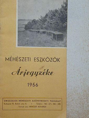 Méhészeti eszközök árjegyzéke 1956 [antikvár]
