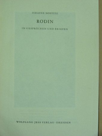 Helene Nostitz - Rodin [antikvár]