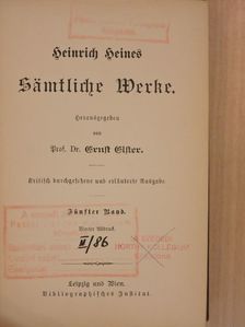 Heinrich Heine - Heinrich Heines Sämtliche Werke 5. (gótbetűs) [antikvár]