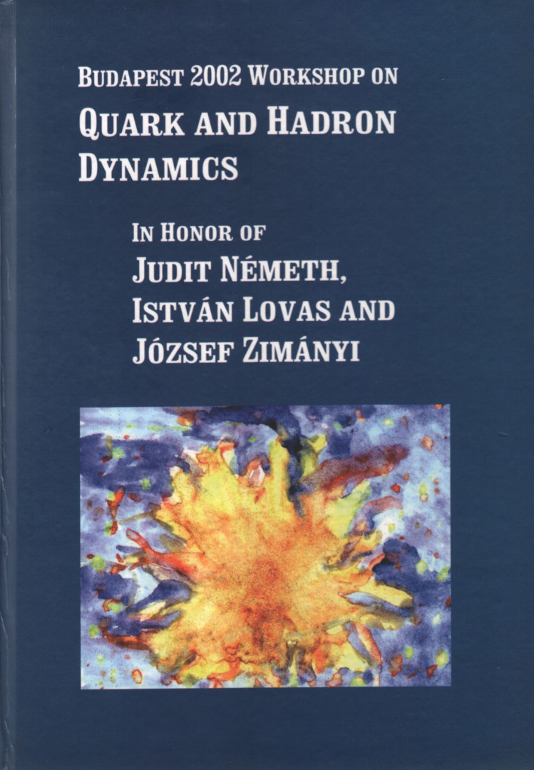 Németh Judit, Lovas István, Zimányi József - Budapest 2002 workshop on quark and hadron dynamics [antikvár]