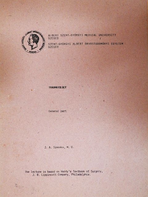 J. A. Simonka - Traumatology [antikvár]
