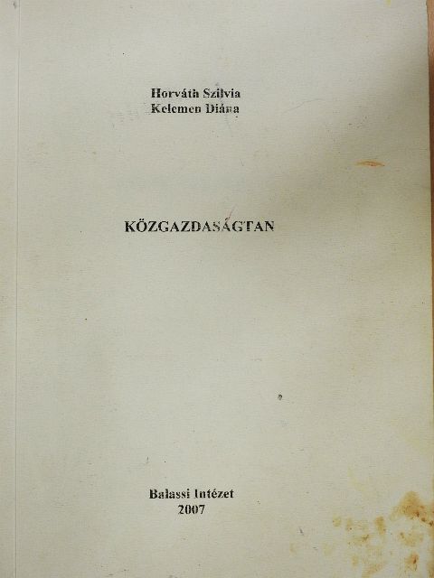 Horváth Szilvia - Közgazdaságtan [antikvár]