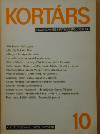 Baka István - Kortárs 1975. október [antikvár]
