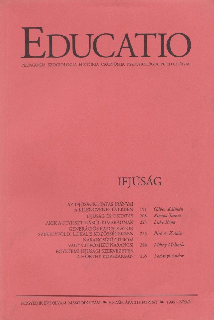 Kozma Tamás (szerk.) - Educatio 1995/2 [antikvár]