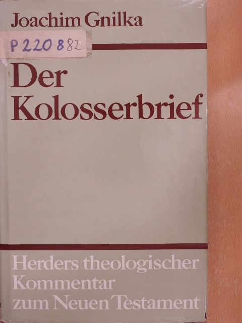 Der Kolosserbrief [antikvár]