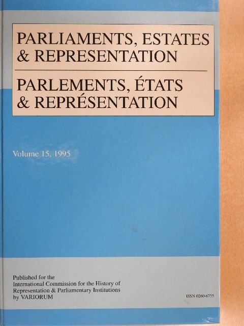 Allen Bass - Parliaments, Estates & Representation 15. [antikvár]