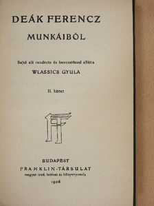 Deák Ferencz munkáiból II. (töredék) [antikvár]