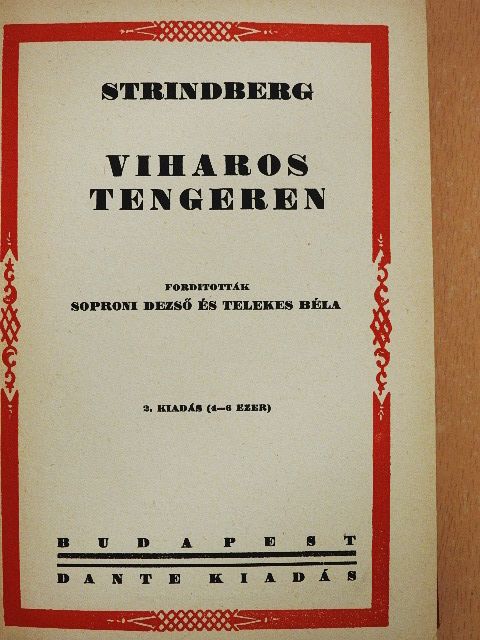 Strindberg - Viharos tengeren [antikvár]