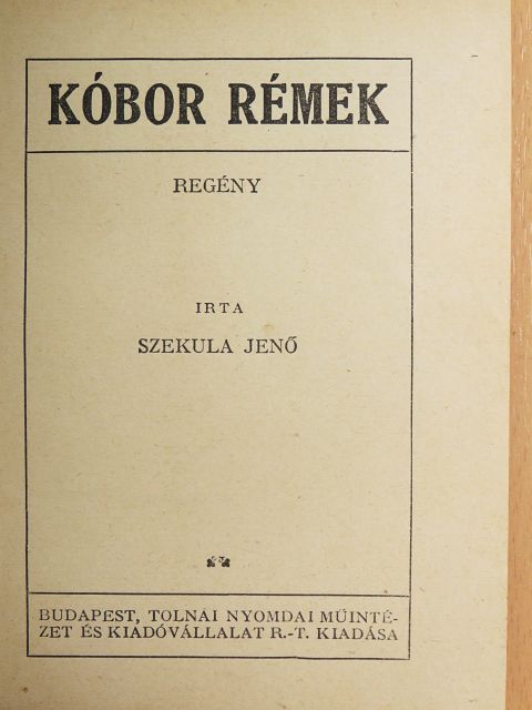 Szekula Jenő - Kóbor rémek [antikvár]