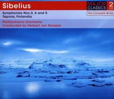 SIBELIUS - SYMPHONIES NOS.2, 4 AND 5 - TAPIOLA, FINLANDIA 2CD KARAJAN
