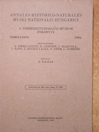 Annales Historico-Naturales Musei Nationalis Hungarici 1984. [antikvár]