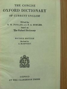 The Concise Oxford Dictionary of Current English [antikvár]