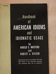 Harold C. Whitford - Handbook of American Idioms and Idiomatic Usage [antikvár]