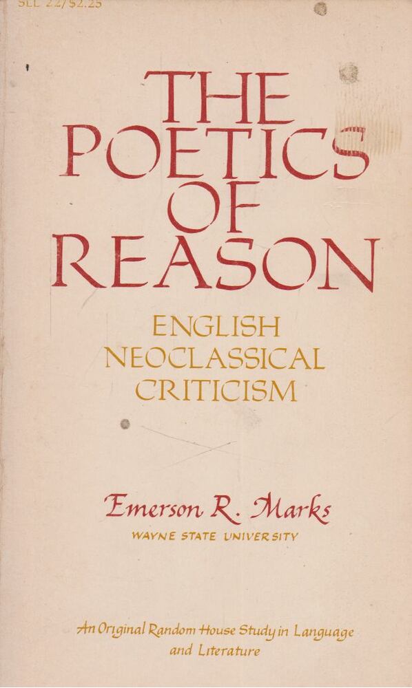 Emerson R. Marks - The poetics of reason [antikvár]